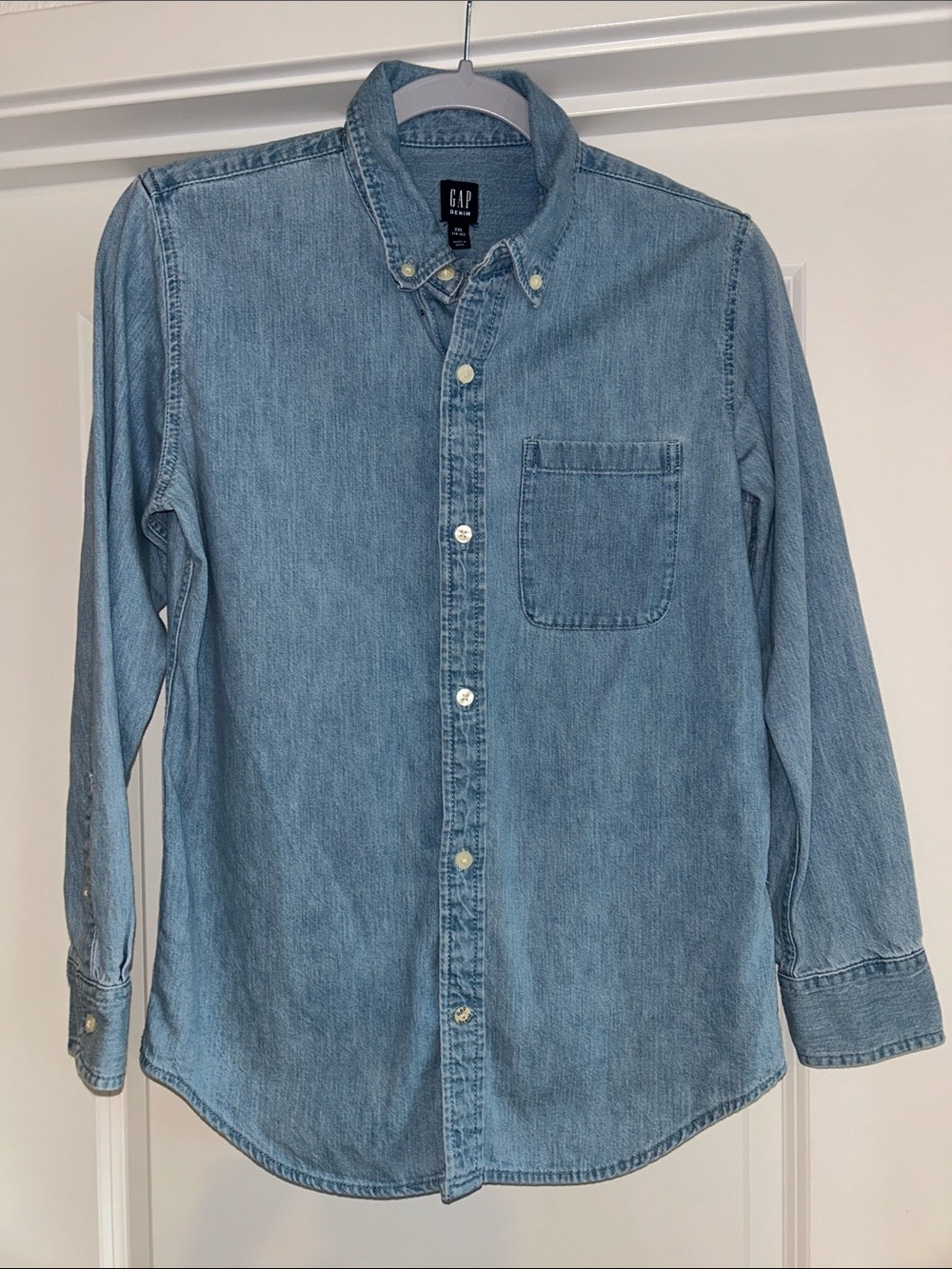 GAP XXL youth 14-16 Light Denim Button-Down Shirt